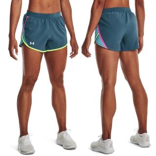 【UNDER ARMOUR】UA 女 Fly By 2.0運動短褲 1350196-416(藍綠)