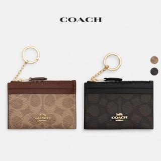 【COACH】蔻馳官方直營 經典Logo簡約型迷你拉鍊證件包 卡夾-多色可選(CW870)