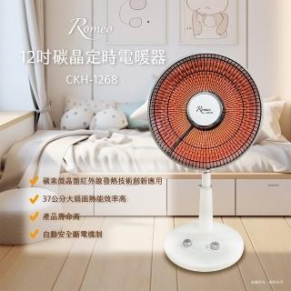 【羅蜜歐】ROMEO 12吋碳晶定時電暖器(CKH-1268)