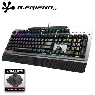 【B.Friend】MK5A Cherry 茶軸 RGB發光 機械鍵盤(RGB兼六種背光模組設計)