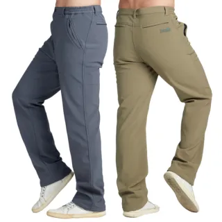 【戶外趣】男款多口袋禦寒防風防潑水三層暖殼褲抓絨褲(HMP015 褐色/尊鐵灰)