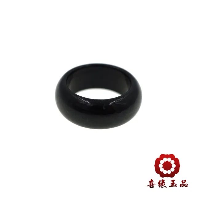 【喜緣玉品】天然翡翠A貨 寬版 烏雞翡翠 戒指 (開運風水)(直)