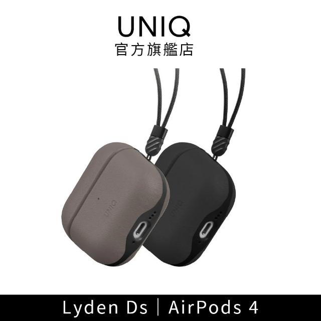 【UNIQ】AirPods 4代 Lyden 耐刮皮革收納保護套 附掛繩