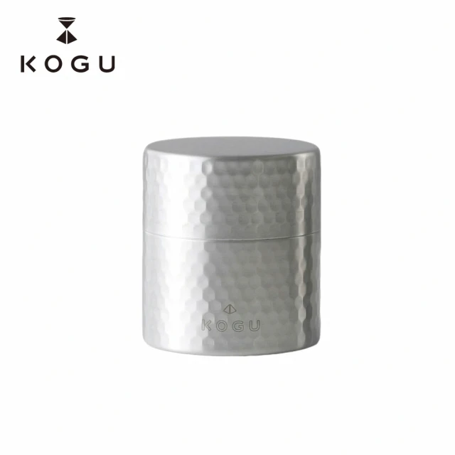 KOGU 茶考具 Tea Canister 茶葉儲存罐 10oz/300g - 鎚目銀(日本原廠授權公司貨)