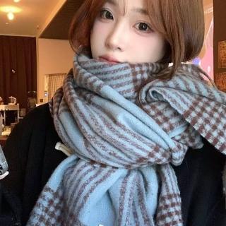 【LEEHER】格子圍巾/披肩圍巾/百搭圍巾/保暖圍巾/韓系圍巾/小臉神器/加厚圍脖/仿羊絨圍巾/親膚不刺膚