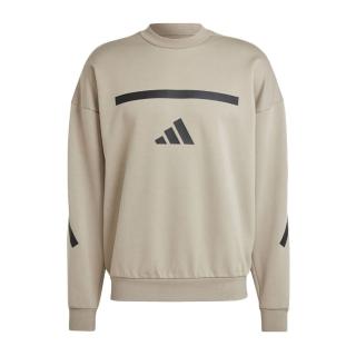 【adidas 愛迪達】M Z.N.E. CRW 男 長袖 上衣 圓領 寬鬆 運動 訓練 休閒 舒適 棕(JE3076)