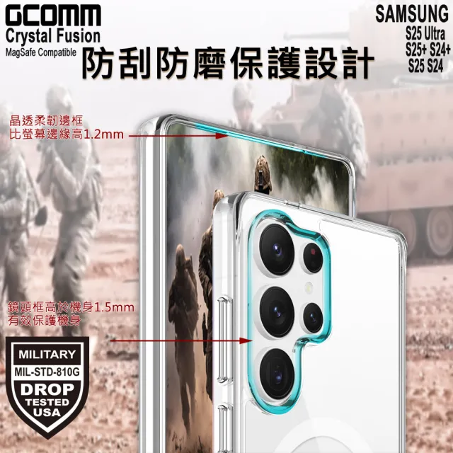 【GCOMM】三星 S25 Ultra S25+S24+ S25S24 磁吸晶透軍規防摔殼 Crystal Fusion MagSafe兼容(磁吸軍規防摔)