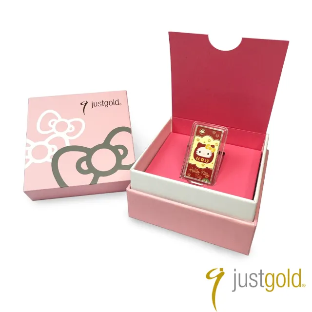 【Just Gold 鎮金店】Hello Kitty 開運達摩 黃金金條10g