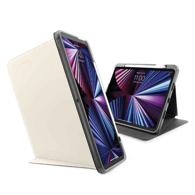 【tomtoc】Tomtoc 13吋 iPad Pro 2024 多角度折疊平板保護套 白(M4新款適用 實機開模 精準孔洞)