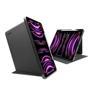 【tomtoc】Tomtoc 13吋 iPad Pro 2024 多角度折疊平板保護套 黑(M4新款適用 實機開模 精準孔洞)