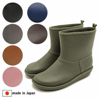 【charming】日本製 短筒造型防水雨靴 防滑雨鞋 短雨靴 厚底雨鞋 抗菌防臭鞋墊(七色任選)