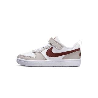 【NIKE 耐吉】Court Borough Recraft HF 中童 灰白紅色 魔鬼氈 透氣 休閒鞋 FZ4522-100