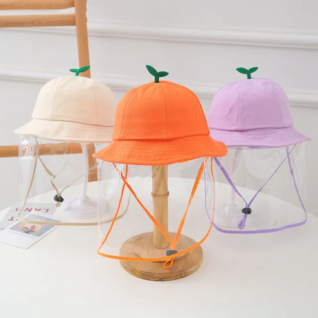 【Kori Deer 可莉鹿】微瑕福利品! 可拆卸童趣豆芽嬰兒童防疫防飛沫帽漁夫帽(防風繩男女童寶寶帽防曬遮陽帽)