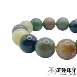 【琪臻珠寶】天然和田玉多寶圓珠手珠手串(18mm圓珠 和闐玉 多寶玉石 隨機出貨 年中慶618限定)