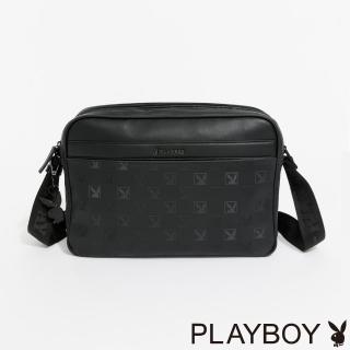 【PLAYBOY】三層斜揹包 Meaningful系列(黑色)