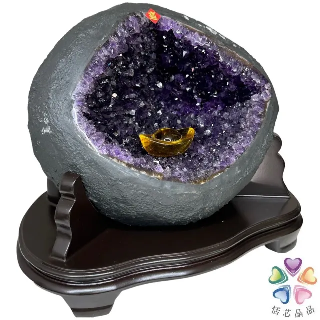 【恬芯晶品】S61精選烏拉圭紫晶洞5.15KG錢袋子(圓洞聚財招財貴人開運風水帝王紫水晶新居禮物補財庫聖誕節)