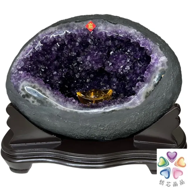 【恬芯晶品】S75精選烏拉圭紫晶洞5.6KG錢袋子(圓洞聚財招財貴人開運風水帝王紫水晶新居禮物補財庫聖誕節)