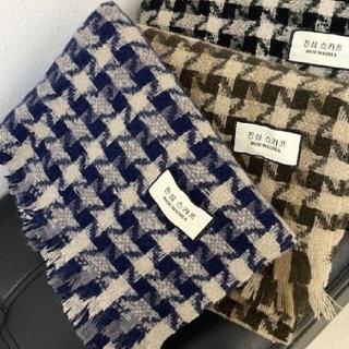 【LEESA】流蘇圍巾\千鳥格圍巾\仿羊絨圍巾\星星圍巾\格子圍巾\韓國圍巾\防風毯\保暖披肩\蓋毯\披巾\圍脖