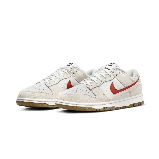 NIKE 耐吉 運動鞋 休閒鞋 女鞋 W NIKE DUNK LOW SE 米白 紅 雙鉤 解構 麂皮(DO9457100)