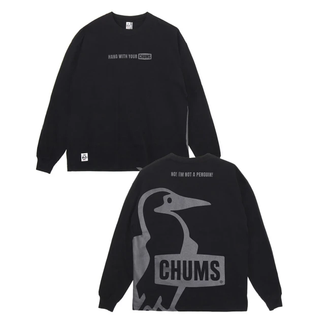 CHUMS CHUMS 休閒 Oversized Big Booby Brushed L/S T-Shirt長袖T恤 黑色 男(CH012455K001)