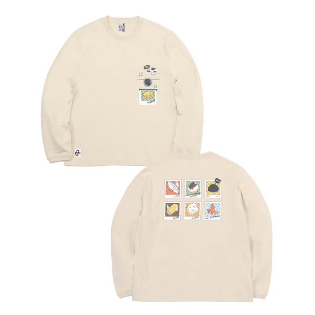 CHUMS CHUMS 休閒 Instant Camera Pocket Brushed L/S T長袖T恤 米灰色 男(CH012451G057)