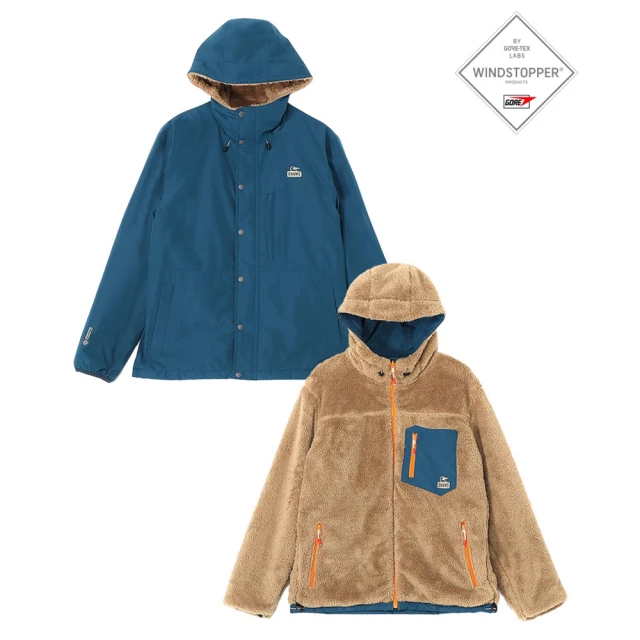 CHUMS CHUMS 休閒 Elmo Gore-Tex WINDSTOPPER RV Hoodie抗水外套 藍/淺棕 男(CH041431A099)