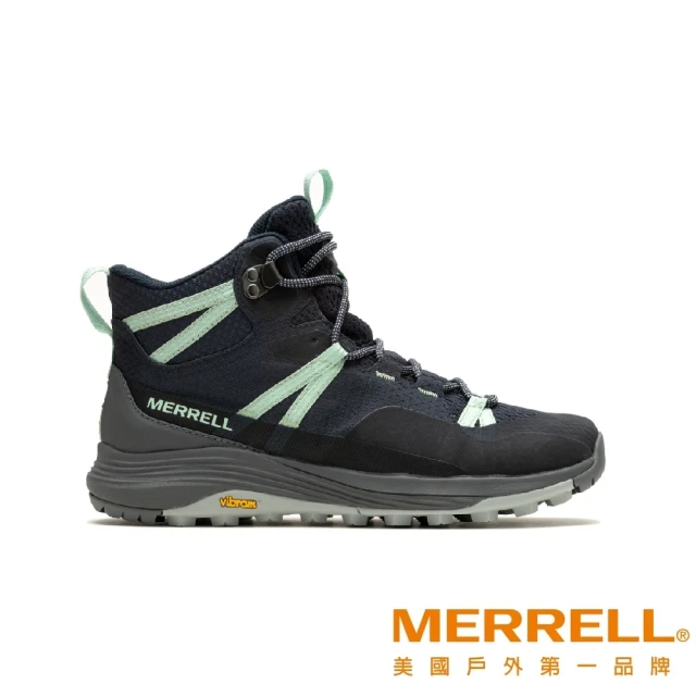 MERRELL SIREN 4 MID GORE-TEX☆防水中筒戶外登山鞋 黑綠 女(ML037744)