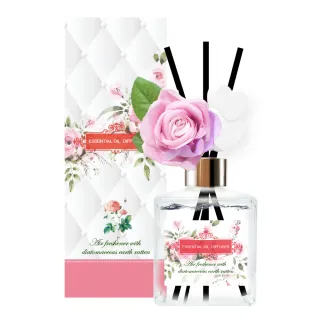 【QIDINA】玫瑰法國浪漫香氛珪藻土擴香瓶 200ml(精油 芳香水 薰衣草 送禮物 婚禮小物)