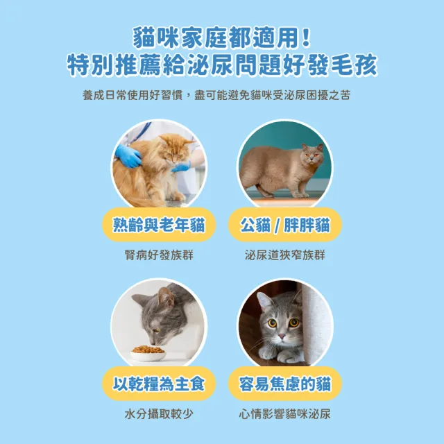 【汪喵星球】泌尿健康檢測隱血砂（條型）2.7kg（7L）-6入組(條型豆腐砂)