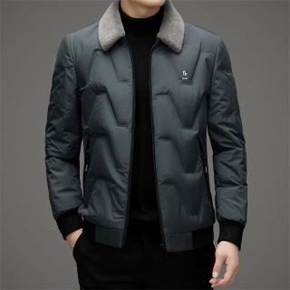 【巴黎精品】現貨+預購 真羽絨90%白鴨絨羽絨外套羽絨衣夾克(可脫卸羊毛領休閒保暖男外套3色a1is72)