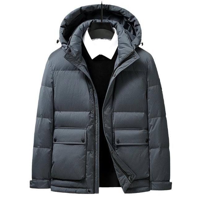【巴黎精品】現貨+預購 真羽絨90%白鴨絨羽絨外套羽絨衣夾克(保暖休閒連帽羽絨衣男外套3色a1is70)