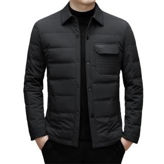 【巴黎精品】現貨+預購 真羽絨90%白鵝絨羽絨外套羽絨衣夾克(保暖簡約商務短版羽絨外套男外套2色a1is82)