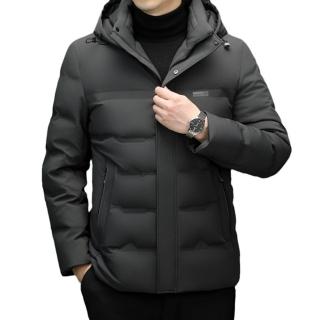 【巴黎精品】現貨+預購 真羽絨90%白鴨絨羽絨外套羽絨衣夾克(保暖連帽羽絨防寒休閒男外套2色a1is153)