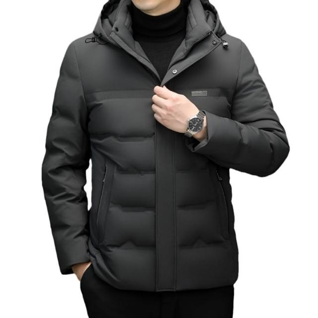 【巴黎精品】現貨+預購 真羽絨90%白鴨絨羽絨外套羽絨衣夾克(保暖連帽羽絨防寒休閒男外套2色a1is153)