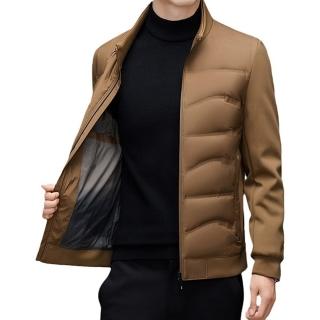 【巴黎精品】現貨+預購 真羽絨90%白鴨絨羽絨外套羽絨衣夾克(保暖簡約輕薄中青年男短男外套3色a1is64)