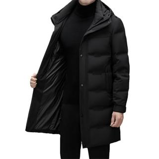 【巴黎精品】現貨+預購 真羽絨90%白鴨絨羽絨外套羽絨衣夾克(保暖冬季長款加厚連帽羽絨男外套2色a1is154)
