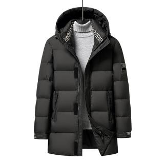 【巴黎精品】現貨+預購 真羽絨90%白鴨絨羽絨外套羽絨衣夾克(保暖簡歐冬季連帽羽絨衣男外套2色a1is117)