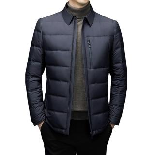 【巴黎精品】現貨+預購 真羽絨90%灰鵝絨羽絨外套羽絨衣夾克(保暖商務簡約翻領羽絨男外套2色a1is19)