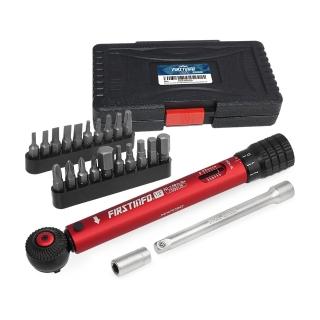 【良匠工具】2分輕量型可調扭力扳手組 30-140 in-lbs 內附起子頭組 自行車適用(扭力板手 DIY必備)