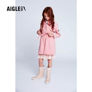 【AIGLE】童 防潑長版外套AG-16018A026 深粉紅(童裝 童外套 風衣)
