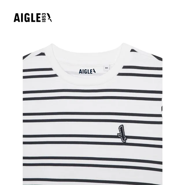 【AIGLE】童 有機棉短袖T恤AG-55024A130 白色(童裝 童上衣 有機棉)
