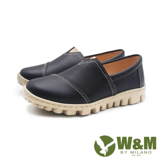 W&M 女 金YY圓頭平底樂福鞋 女鞋(卡其)好評推薦