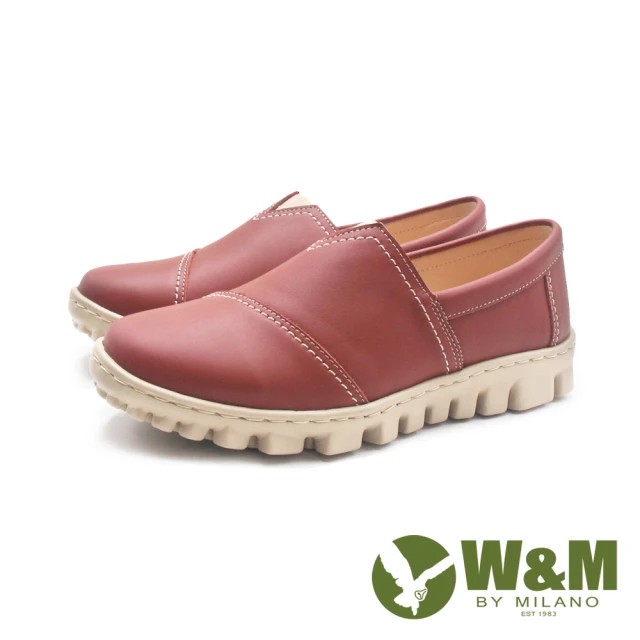 W&M 女 金YY圓頭平底樂福鞋 女鞋(卡其)好評推薦