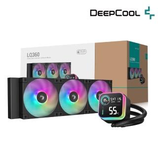 【DeepCool】九州風神 LQ360 CPU一體式360水冷散熱器(長:40.2/厚5.2公分/原廠5年保固/磁吸數位顯示)