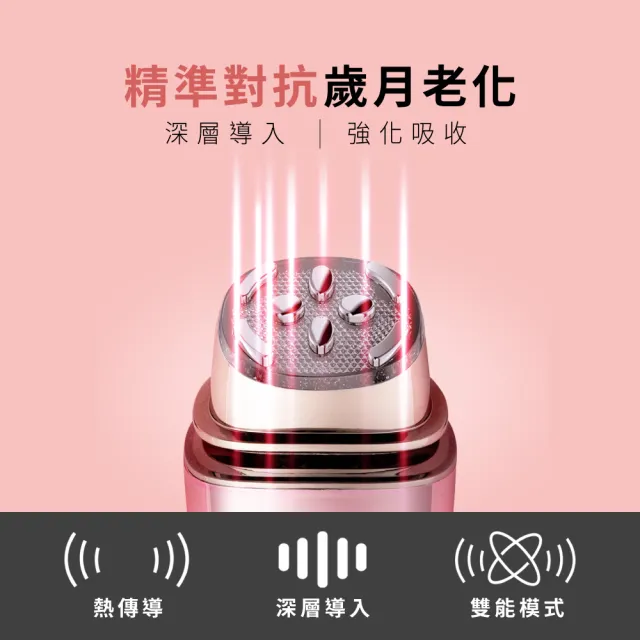 【TRYME 詩朵】時光機雙頻微電流導入儀x1台(粉色)