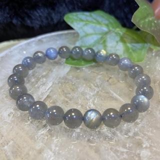 【Cozy 世界水晶原礦與茶】彩拉長強光 8mm 21-5(有助提升睡眠素質消除疲勞)