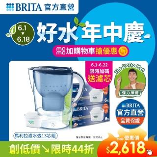 【BRITA】官方直營 Marella 3.5L馬利拉濾水壺+MXPRO去水垢專家濾芯12入(共1壺13芯)