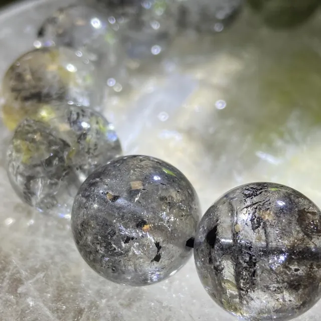 【Cozy 世界水晶原礦與茶】黑黃閃靈 18mm+ 21-3(可平衡凈化七輪 轉化負能量)
