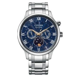【CITIZEN 星辰】光動能紳男月相手錶 禮物 手錶(AP1050-81L)