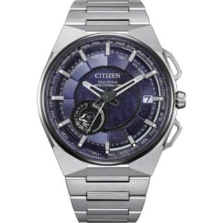 【CITIZEN 星辰】限量週年紀念款 超級鈦 GPS衛星對時手錶 45.4mm 星際藍(CC3097-52L)